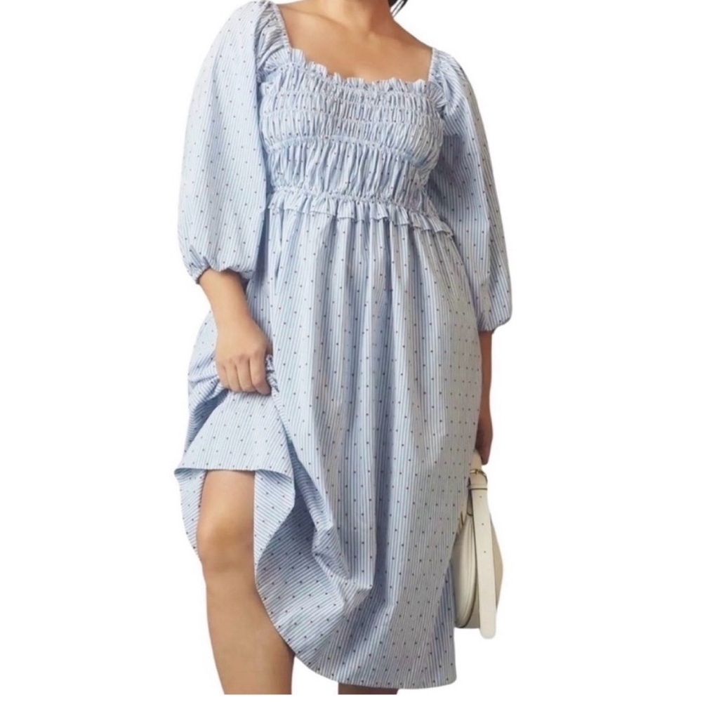 Maeve Off-Shoulder Striped Maxi Dress